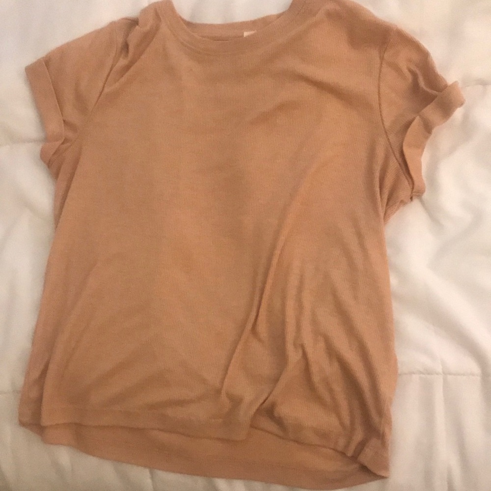 Cream colored top.